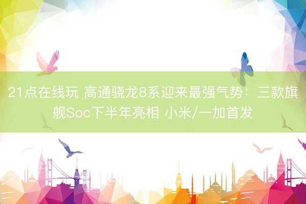 21点在线玩 高通骁龙8系迎来最强气势：三款旗舰Soc下半年亮相 小米/一加首发